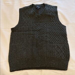 Bonobos Dark Olive V-Neck Sweater Vest